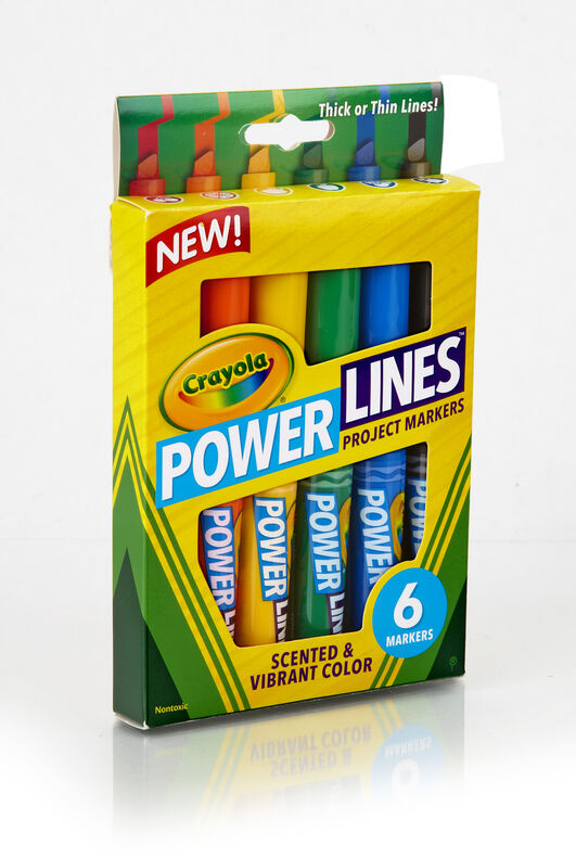 Power Lines Washable Project Markers with Scents, 6 Count